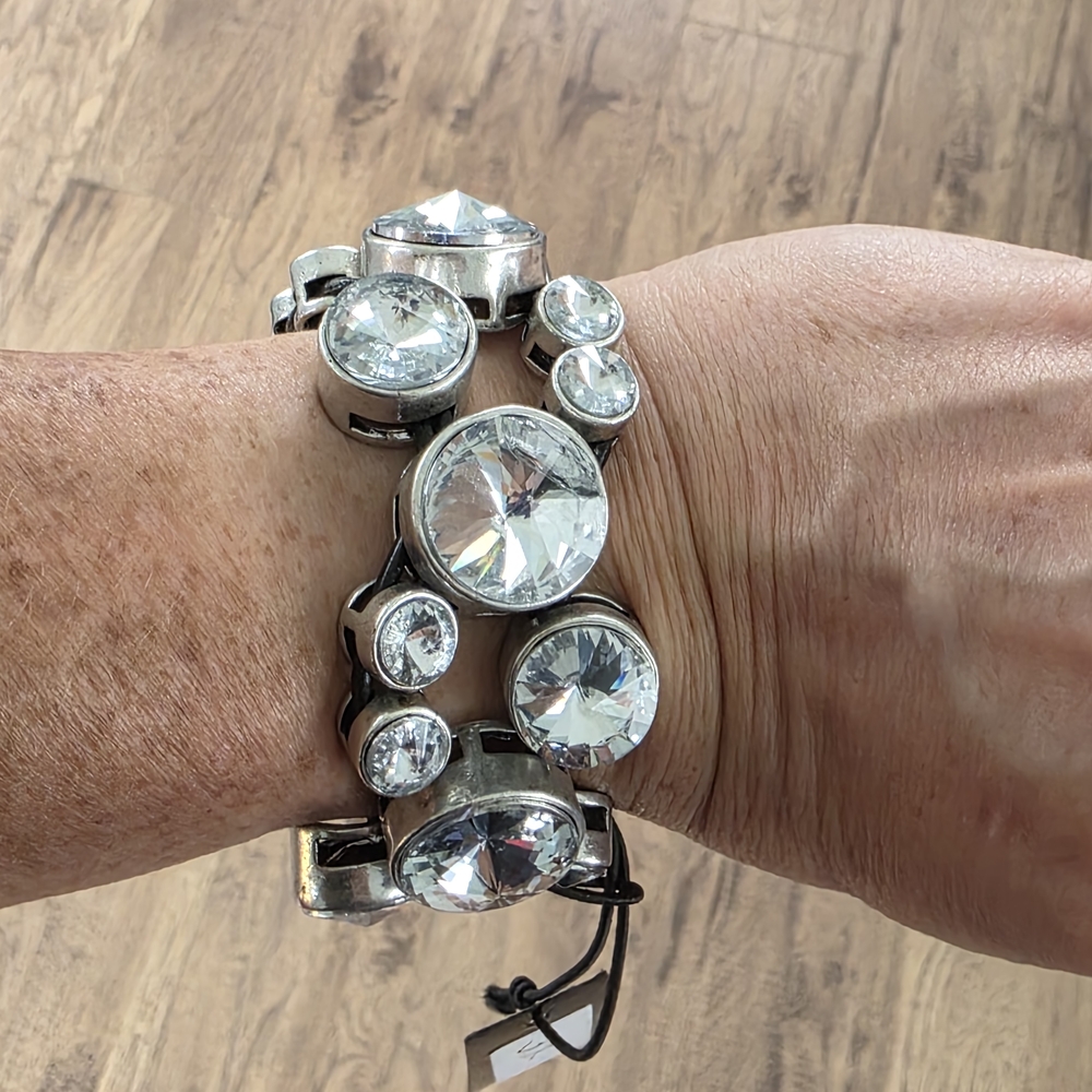 Silver Crystal Statement Bracelet